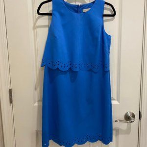 Loft two-tiered scallop edge dress